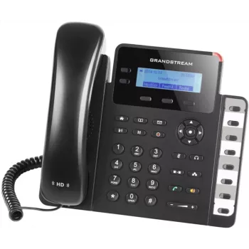 DECT telephone Grandstream GXP1628 — DECT stalinis / sieninis telefonas, LCD 132x48 px, garsiakalbis, 500 kontaktų, RJ‑9 ausinės