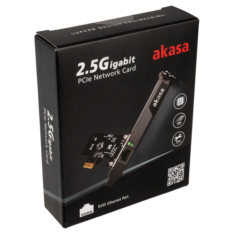Akasa AK-PCCE25-01 - Įmontuojama - Laidinė - PCI Express - Ethernet - 2500 Mbit/s