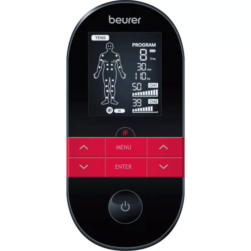 Beurer EM 59 Heat TENS/EMS elektrostimuliatorius - 64 programos, įkraunama baterija