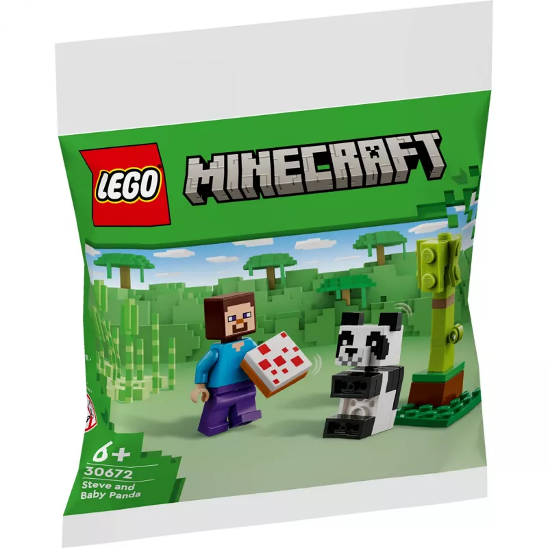 LEGO Minecraft Steve ir mažoji panda 30672 Polybag