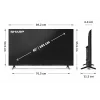 Sharp 40HF3265E 40 colių išmanusis televizorius su Google TV
