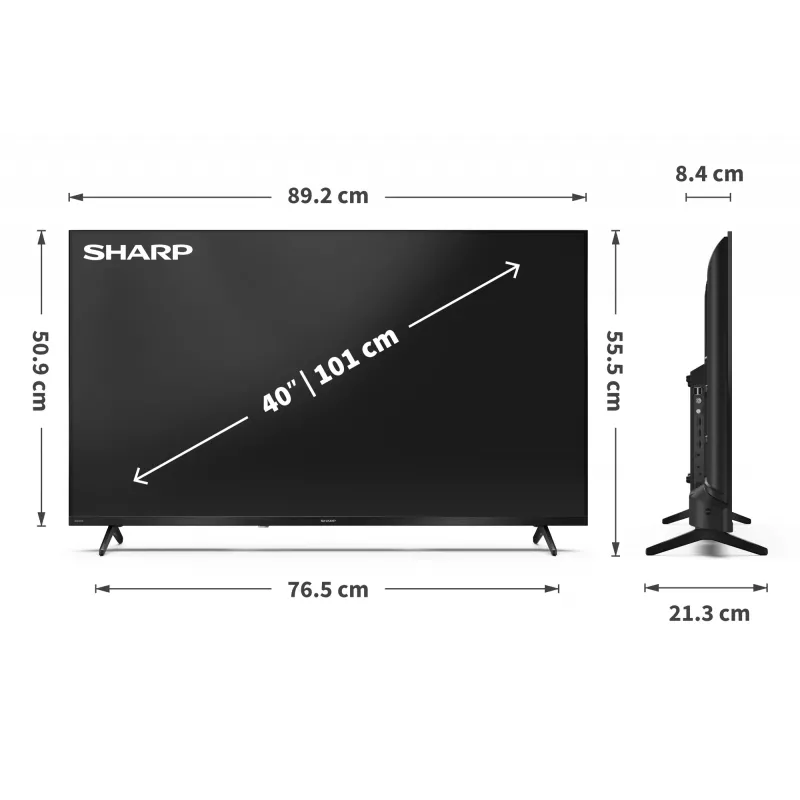Sharp 40HF3265E 40 colių išmanusis televizorius su Google TV