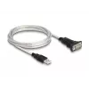DeLOCK 63465 Serial kabelis Juoda Transparent 1.8m USB Type-A DB-9