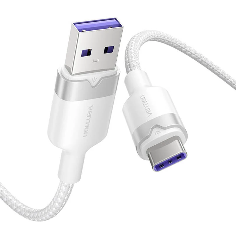USB-C į USB-A laidas Vention CTOWH 2 m, 6A, USB 2.0, baltas