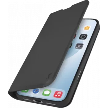 Piniginės-stovo SBS TEWALIP1766K dėklas iPhone 17 Air – juodas, piniginės+stovo dėklas