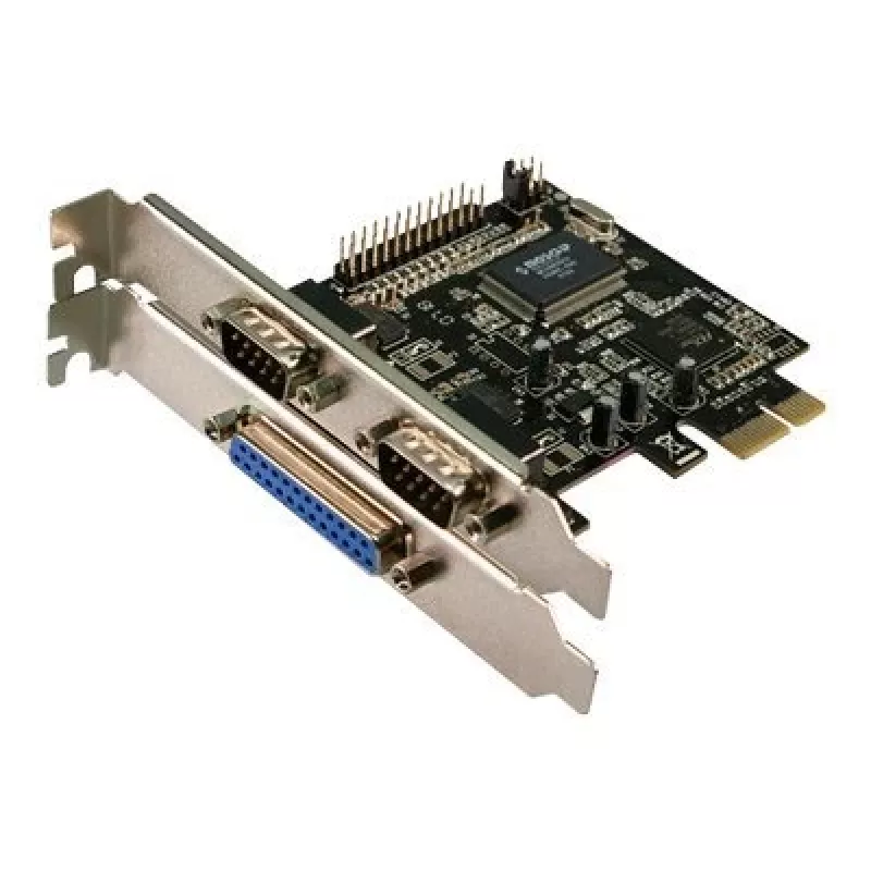 Vidinė PCIe sąsajos plokštė LOGILINK PC0033 su nuosekliaisiais ir lygiagrečiaisiais išėjimais, NetMOS mikroschemų rinkinys