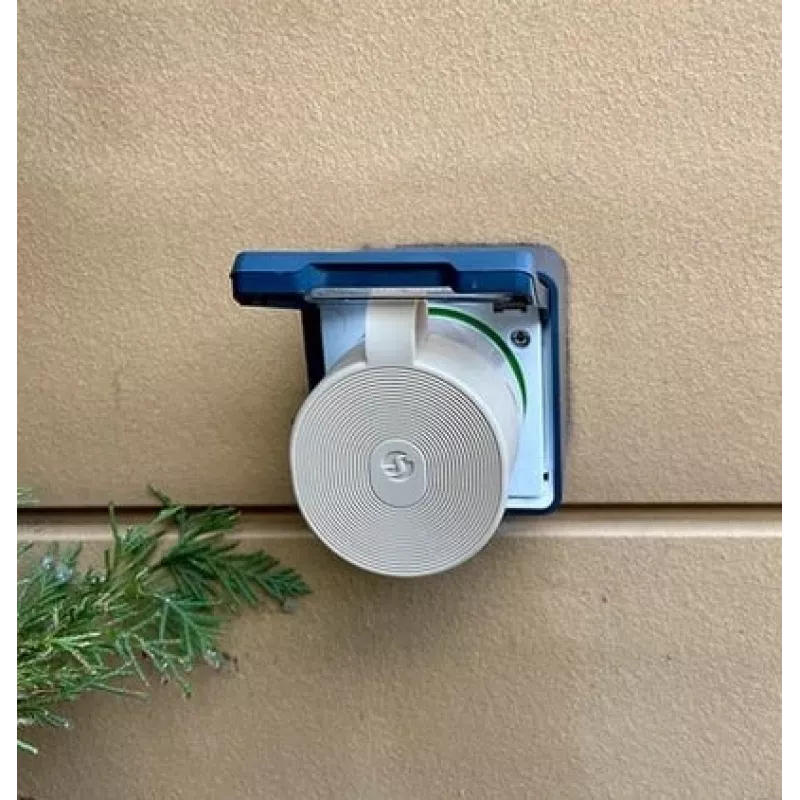 Išmanusis lauko kištukinis lizdas Shelly Wave WiFi valdymas IP44 – 230 V, 12 A, 2500 W, SmartStart, OTA, LED