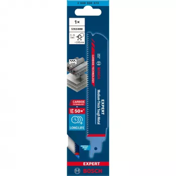 “Bosch EXPERT 'VIDUTINIO STORIO TVIRTAM METALUI' S 955 HHM” pjūklo geležtė Didelio anglies plieno (HCS) 1 vnt.