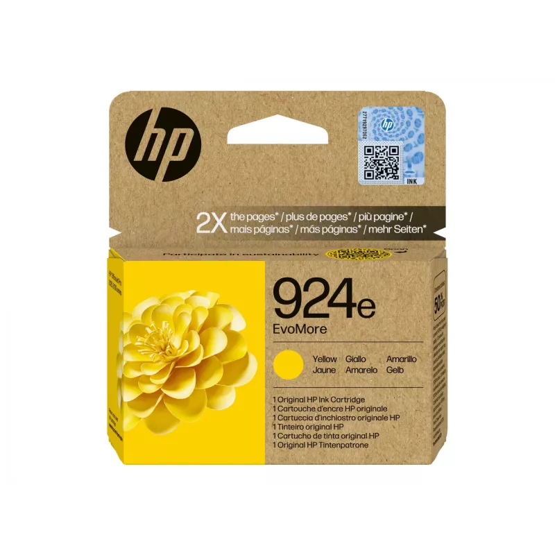 HP 924e EvoMore Geltona Originali rašalo kasetė