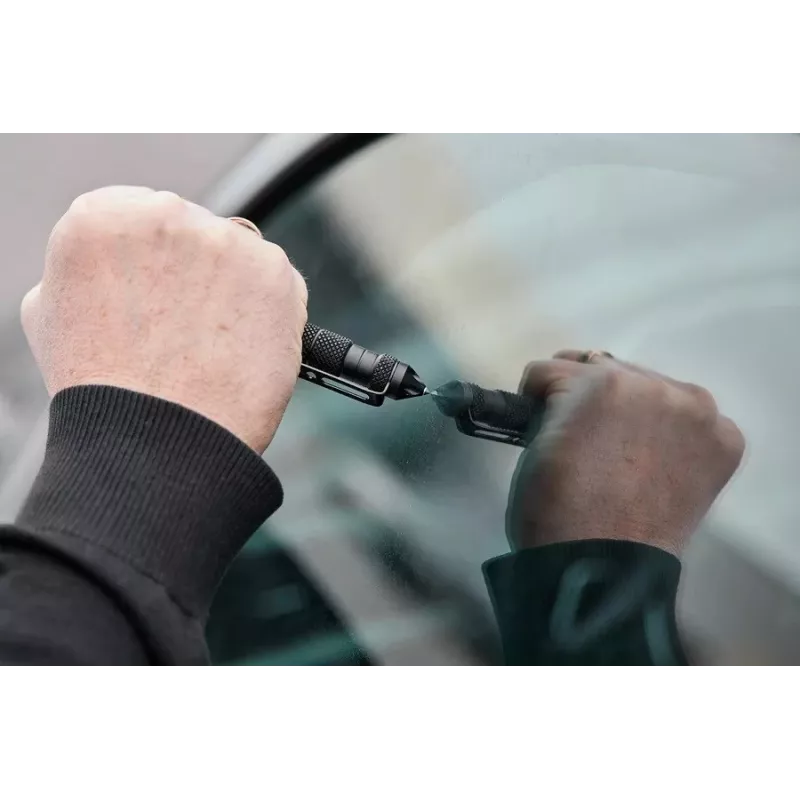 Taktinis rašiklis GUARD TACTICAL PEN Kubotan su stiklo daužikliu (YC-008-BL)