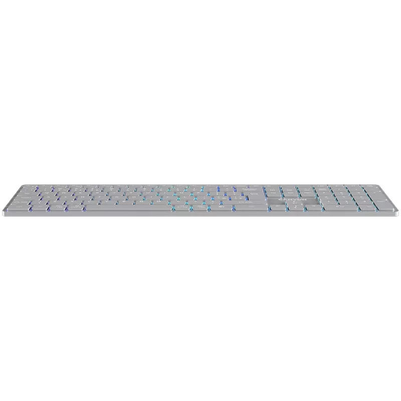 CANYON klaviatūra HKB-W11 UK/US RGB dviejų režimų belaidė pilka
