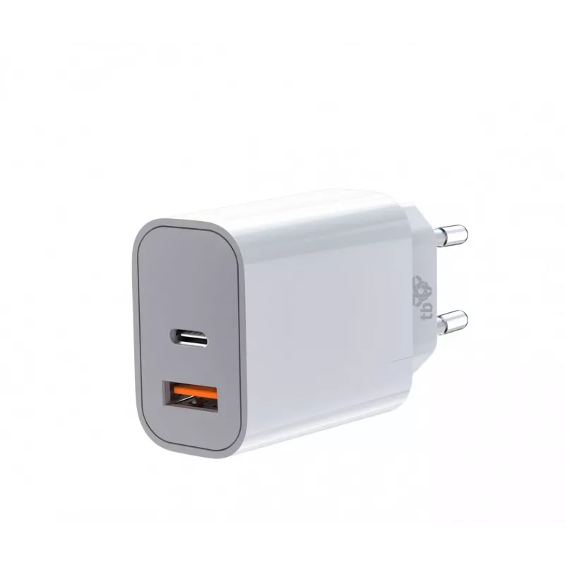 Universal charger 2x3A USB C + USB A Galia Delivery Balta