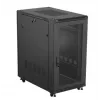 19 colių stovo spinta LANBERG FF01-6022-23B, 22U, 600×1000 mm, juoda, perforuotos durys