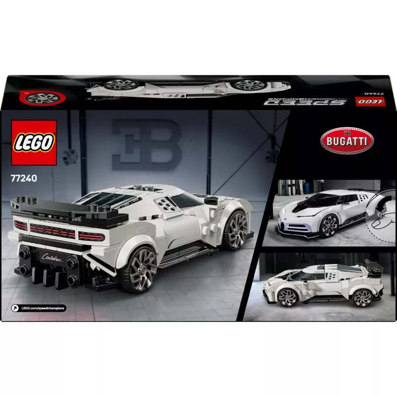 LEGO konstruktorius Bugatti Centodieci Speed Champions 77240 — 291 detalė, 1 minifigūrėlė, amžius 9+