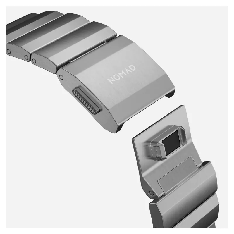 NOMAD Titanium Band for Apple Watch 46mm/49mm Sidabrinė
