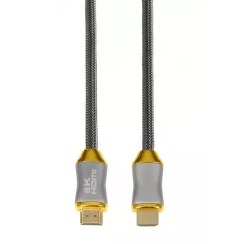 HDMI laidas IBOX HD08 2 m, HDMI A tipo kištukas–kištukas, HDMI 2.1, sidabrinis