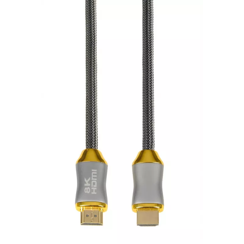 HDMI laidas IBOX HD08 2 m, HDMI A tipo kištukas–kištukas, HDMI 2.1, sidabrinis