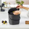 Atliekų konteineris Rotho Albula stačiakampis plastikinis 6 l, antracitas, 200×235×208 mm
