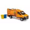 BRUDER modelio transporto priemonė MB Sprinter komunalinis šiukšliavežis BR-02682, mastelio žaislo kopija