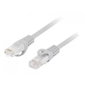 LANBERG Patchcord cat.6 UTP LSZH CU 1m pilkas Fluke patikrintas