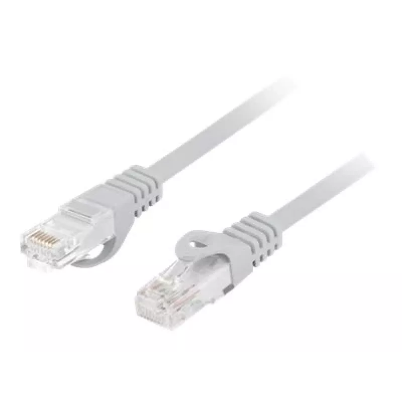 LANBERG Patchcord cat.6 UTP LSZH CU 1m pilkas Fluke patikrintas