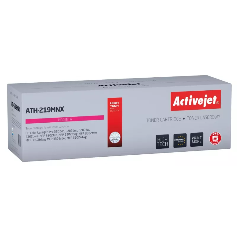 tonerio kasetė ActiveJet ATH-219MNX for HP printers, Magenta, 2,500 puslapių, Suderinama, chip