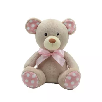 Pliušinis meškiukas TULILO 9478 smėlio spalvos, aukštis 25 cm