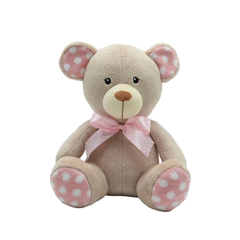 Pliušinis meškiukas TULILO 9478 smėlio spalvos, aukštis 25 cm