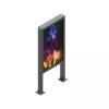 Reklamos ekrano gaubtas Edbak POK101 plieninis juodas vertikalus 862x200x1981mm