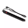 Qoltec 53996 Maitinimo juosta RACK 19 | 1U | 16A | PDU | 8xFRANCAI | 2m