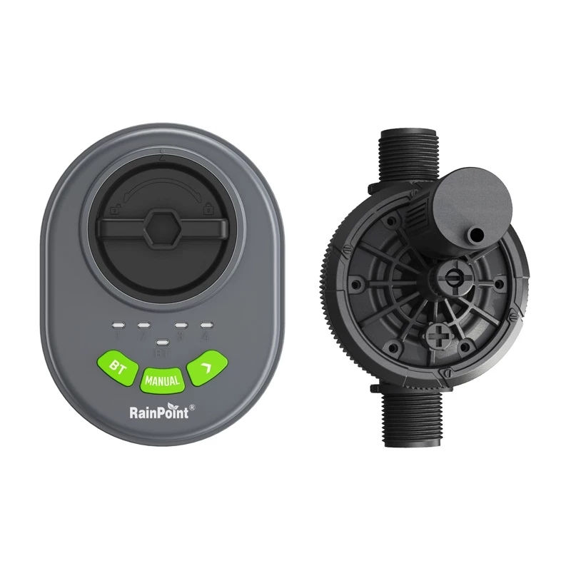 RainPoint HIC406B purkštuvų valdiklis – 4 zonų, valdomas per Bluetooth programėlę