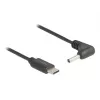 DeLOCK 85393 maitinimo laidas juodas 1,5 m USB C 3,5 x 1,35 mm