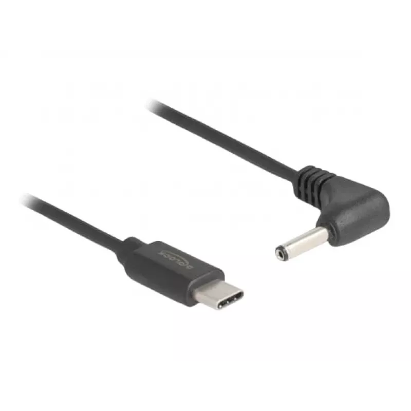 DeLOCK 85393 maitinimo laidas juodas 1,5 m USB C 3,5 x 1,35 mm