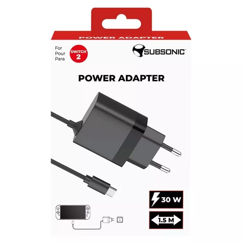 Maitinimo adapteris SUBSONIC SA5713, skirtas Switch 1/2, 15 V 2,5 A