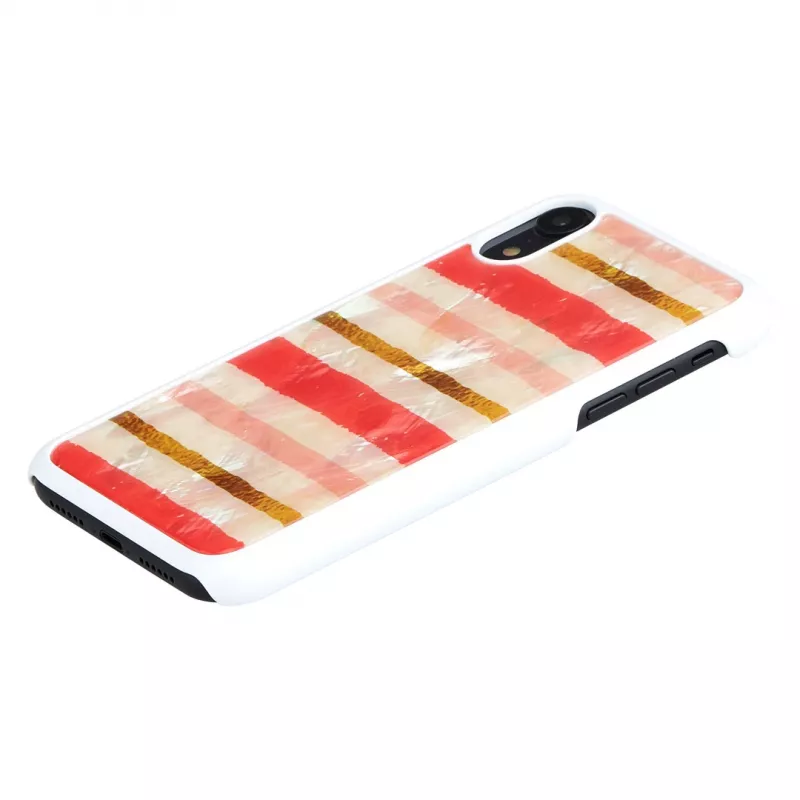 Apsauginis išmaniojo telefono dėklas iKins, skirtas iPhone XR — Short Cake dizainas, baltas