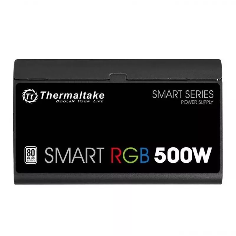Thermaltake SMART RGB PS-SPR-0500NHSAWE-1 - Maitinimo blokas (vidinis) - ATX12V 2.3 - 80 PLUS - AC 230 V - 500 W - aktyvus PFC - juodas