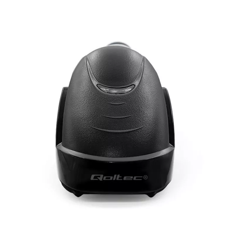 Qoltec 1D lazerinis brūkšninių kodų skaitytuvas | USB | Juodas