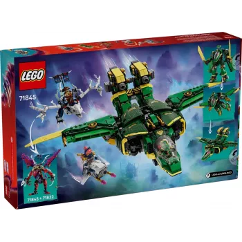 LEGO NINJAGO rinkinys 71845 Lloyd’s Jet Mech — 1112 detalių, 5 minifigūrėlės, judinami sparnai, aukštis 240 mm