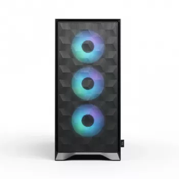 Fractal Design Pop 2 Air Juoda Solid vidutinio dydžio kompiuterio korpusas — ATX palaikymas, 3x 120 mm priekiniai ventiliatoriai, 2,5/3,5 colio diskų nišos, 215×481×462 mm
