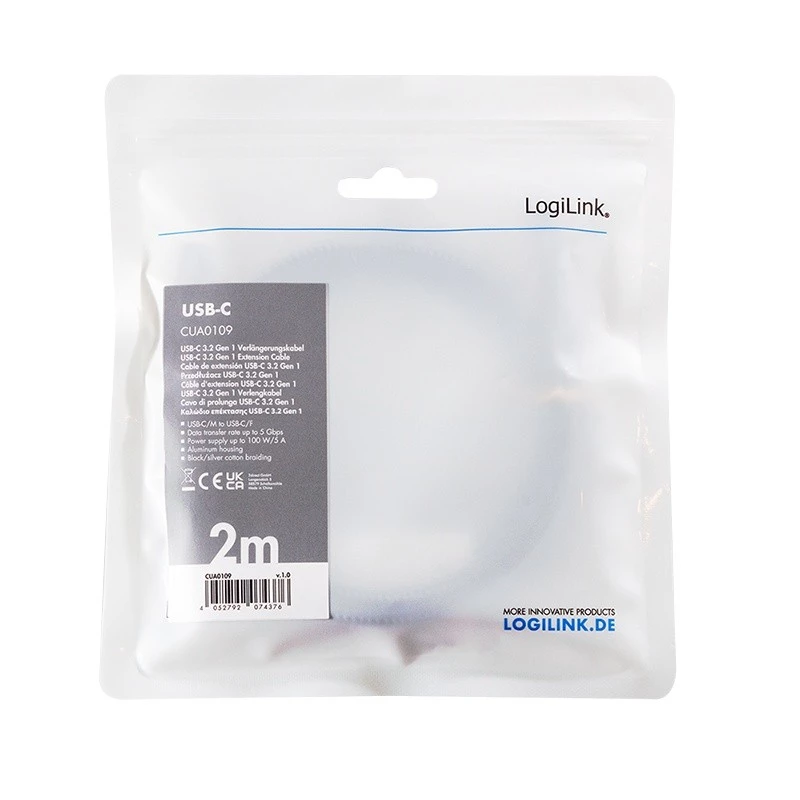 USB 3.2 Gen1 Type-C į USB-C/M, PD, 2 m