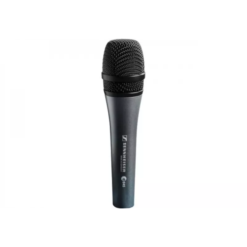 Rankinis dinaminis mikrofonas Sennheiser E 845 — superkardioidinis, 40–16 000 Hz, XLR laidinis, grafitas, 330 g