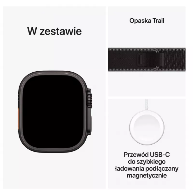 Išmanusis laikrodis Apple Watch Ultra 3 GPS + Cellular 49mm juodas titano korpusas