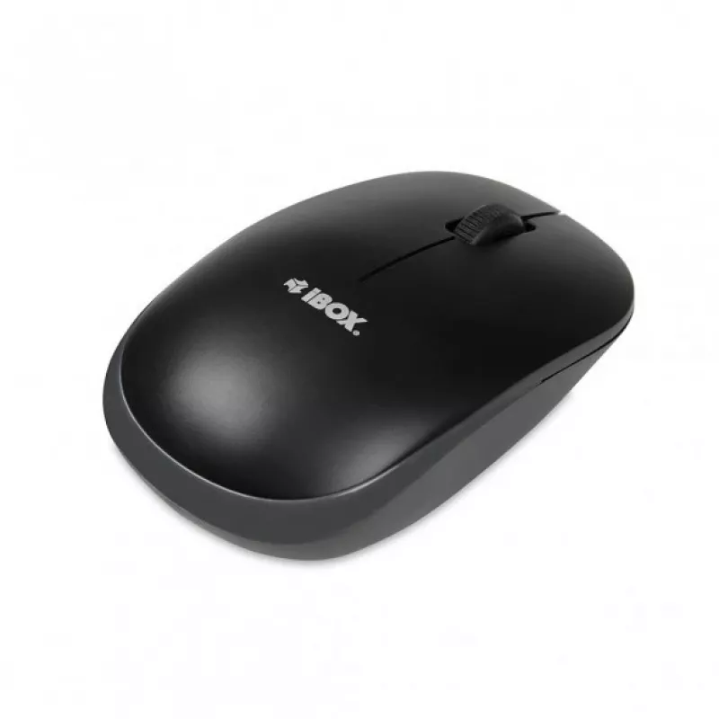 IBOX Desktop Kit Pro belaidė klaviatūra ir pelė, QWERTY viso dydžio 104 klavišai, 2,4 GHz, 1200 DPI, juoda