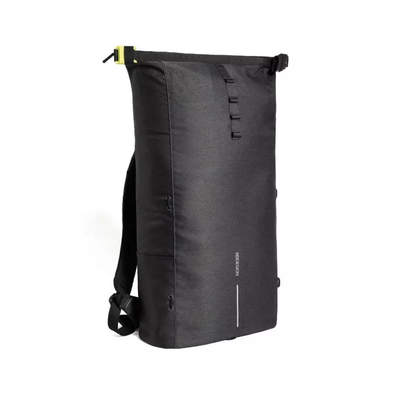 Krepšys XDDESIGN Urban Lite juodas — 21 L (išplečiamas iki 27 L), 15,6 colio nešiojamojo kompiuterio skyrius, vandenį atstumiantis, vežimėlio dirželis