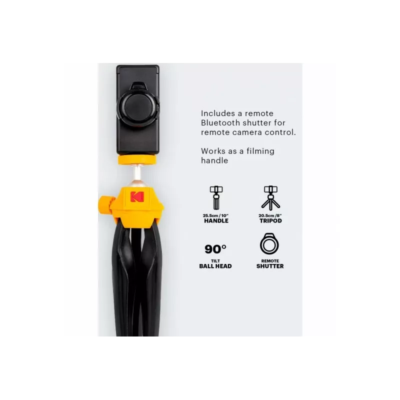 Kodak KTP001 išmaniojo telefono mini trikojis su Bluetooth nuotolinio valdymo pultu