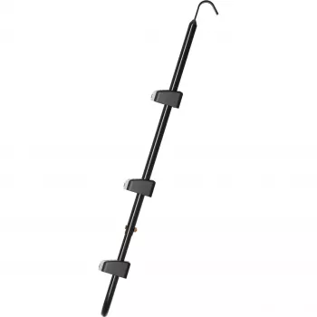 Trampolino kopėčios HUDORA universalios 70–100 cm, juodos, reguliuojamos saugos pakopos