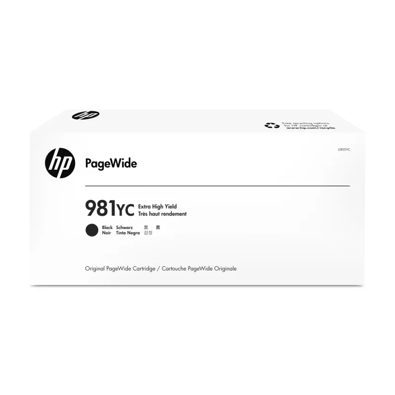 Rašalo kasetė HP 981YC ypač didelės išeigos juoda, skirta PageWide – 21 000 puslapių (Originali)
