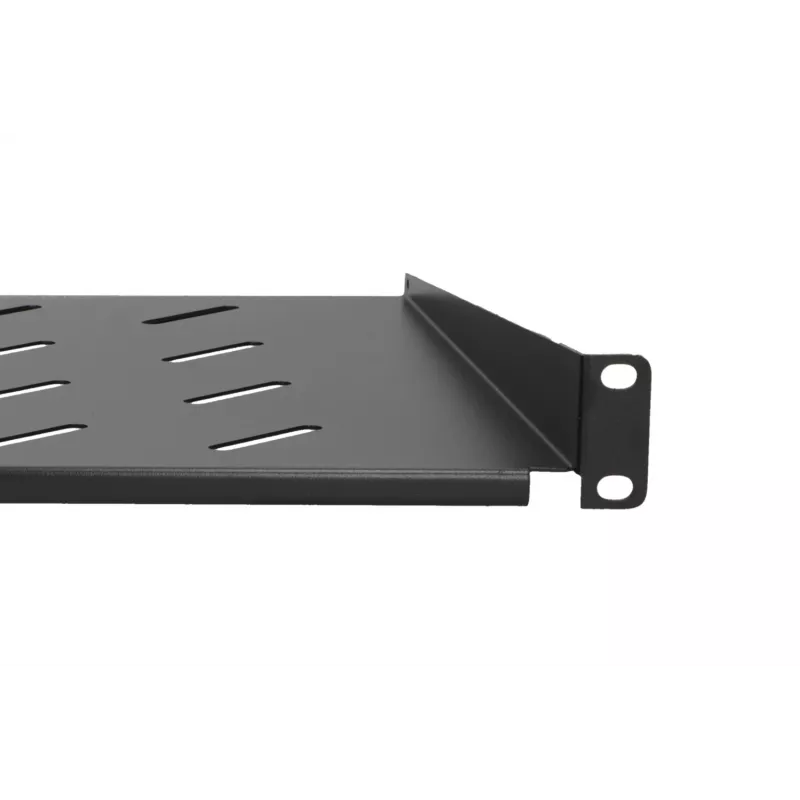 Rack shelf Extralink SHELF 1U for 19 inch wall cabinets, 1U, 300 mm, Juoda, metal