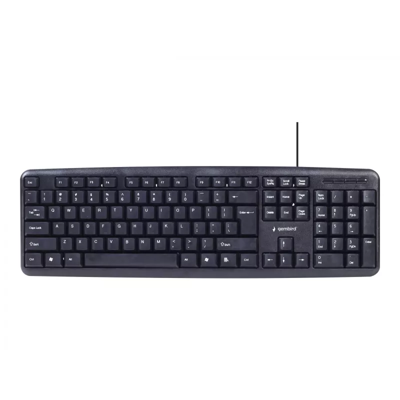 Gembird KBS-UO4-01 klaviatūra, pelė įskaičiuota, biuro, USB, QWERTY, JAV anglų, juoda