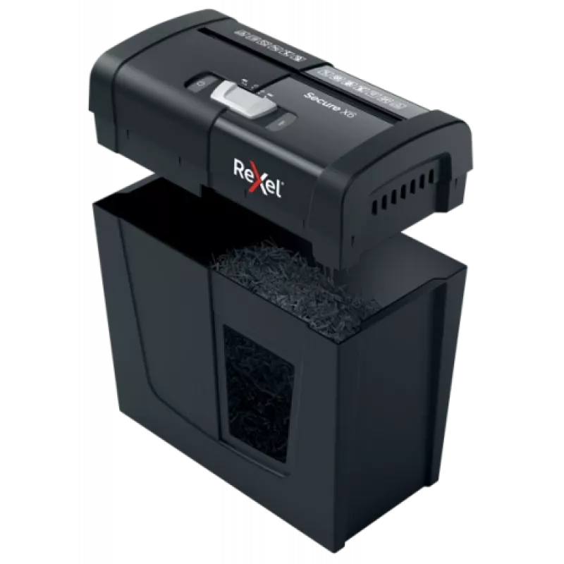 Rexel Secure X6 kryžminio pjovimo popieriaus smulkintuvas P4, kryžminis smulkinimas, 4 x 40 mm, 10 L, 100 lapų, 68 dB, 6 lapai